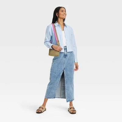 Women's Long Sleeve Collared Button-Down Shirt - Universal Thread™ Coral Pink 4 Women's Long Sleeve Collared Button-Down Shirt - Universal Thread™ Coral Pink - Image 2