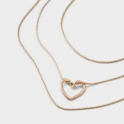 Snake Multi-Strand Chain with Floating Heart Necklace - Universal Thread™ Gold -Deals The Aurielle Store GUEST 0ccd6a77 27a3 44db 9813 01a0c0caeb85
