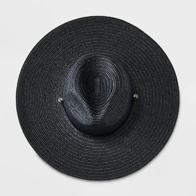 Straw Wide Brim Fedora Hat - Universal Thread™ Natural 4 Straw Wide Brim Fedora Hat - Universal Thread™ Natural - Image 2