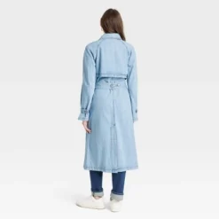 Women's Denim Trench Coat - Universal Thread™ Light Wash