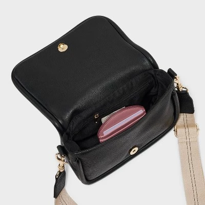 Soft Saddle Crossbody Bag - Universal Thread™ Brown 5 Soft Saddle Crossbody Bag - Universal Thread™ Brown - Image 3