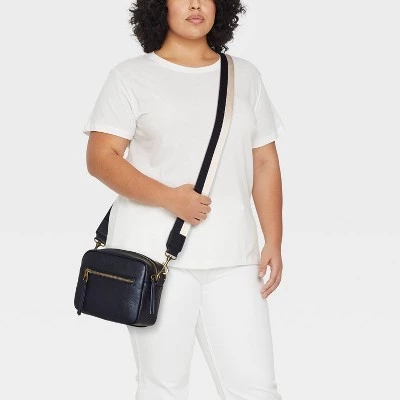 Camera Crossbody Bag with Strap - Universal Thread™ Black/white 3 Camera Crossbody Bag with Strap - Universal Thread™ Black/white