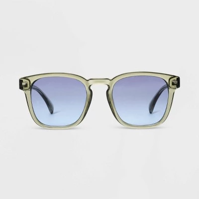 Women's Shiny Plastic Square Sunglasses with Gradient Lenses - Universal Thread™ Mint Green 5 Women's Shiny Plastic Square Sunglasses with Gradient Lenses - Universal Thread™ Mint Green - Image 3