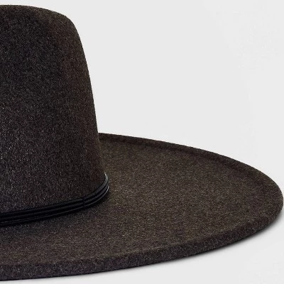 Felt Wide Brim Fedora Hat - Universal Thread™ Oatmeal 5 Felt Wide Brim Fedora Hat - Universal Thread™ Oatmeal - Image 3