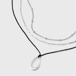 Cord and Teardrop Pendant Multi-Strand Necklace - Universal Thread™ Silver 7 Cord and Teardrop Pendant Multi-Strand Necklace - Universal Thread™ Silver -Deals The Aurielle Store GUEST 2088d6e7 f0c4 45c1 9462 31f9cb6e7bf9