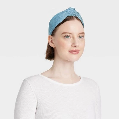 Denim Top Knot Headband - Universal Thread™ Blue Denim 3 Denim Top Knot Headband - Universal Thread™ Blue Denim