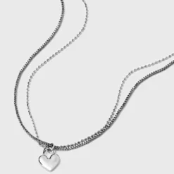Heart Charm with Chain Necklace - Universal Thread™ Silver 7 Heart Charm with Chain Necklace - Universal Thread™ Silver -Deals The Aurielle Store GUEST 2f3b8bf3 dc16 4349 9c32 17440206651c