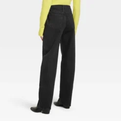 Women's High-Rise Embellished Baggy Jeans - Universal Thread™ Black