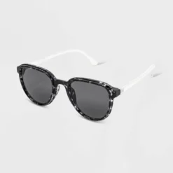 Women's Shiny Plastic Round Sunglasses - Universal Thread™ Gray
