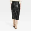 Women's Super-High Rise Faux Leather Midi Skirt - Universal Thread™ Black -Deals The Aurielle Store GUEST 474dd24f aa2d 4e6e 9d9c 7d2840508c44