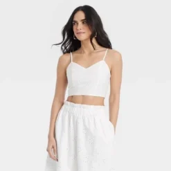 Women's Eyelet Bra Tank Top - Universal Thread™ White 17 Women's Eyelet Bra Tank Top - Universal Thread™ White -Deals The Aurielle Store GUEST 48d6752c 5b23 4c39 9f88 64c13d9ae543 1