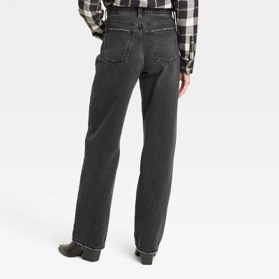 Women's Mid-Rise 90's Baggy Jeans - Universal Thread™ Black 3 Women's Mid-Rise 90's Baggy Jeans - Universal Thread™ Black