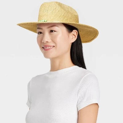 Two-Tone Straw Western Hat - Universal Thread™ Natural 3 Two-Tone Straw Western Hat - Universal Thread™ Natural