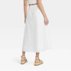 Women's Eyelet Maxi Skirt - Universal Thread™ White