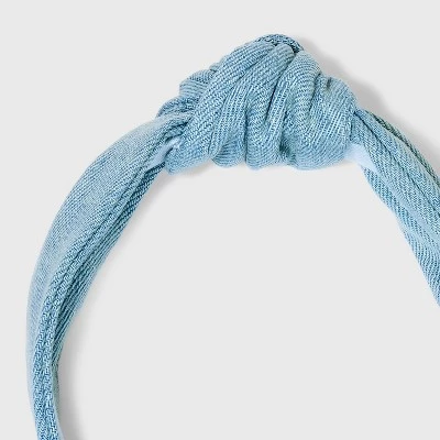 Denim Top Knot Headband - Universal Thread™ Blue Denim 4 Denim Top Knot Headband - Universal Thread™ Blue Denim - Image 2