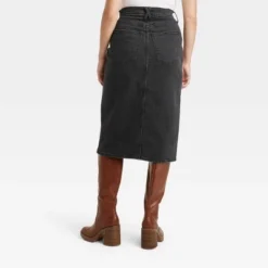 Women's High-Rise Denim Midi Skirt - Universal Thread™ Light Wash