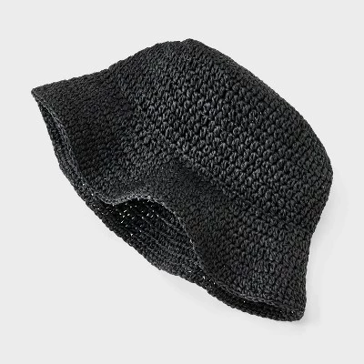 Crochet Bucket Hat - Universal Thread™ Black 4 Crochet Bucket Hat - Universal Thread™ Black - Image 2