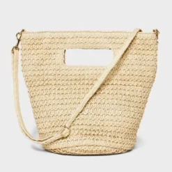 Straw Crossbody Bucket Bag - Universal Thread™ Blue/natural -Deals The Aurielle Store GUEST 6833b958 cbcc 4c91 b942 2a7c852f237d