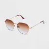 Women's Shiny Metal Round Sunglasses with Gradient Lenses - Universal Thread™ Brown 1 Women's Shiny Metal Round Sunglasses with Gradient Lenses - Universal Thread™ Brown -Deals The Aurielle Store GUEST 6d9c5818 66a9 4851 9522 3569a1dd6743