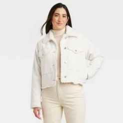 Women's Faux Fur Lined Trucker Jacket - Universal Thread™ Ivory -Deals The Aurielle Store GUEST 7188f911 97c3 4c4b a3ae 2a1a4bc31b2f 4