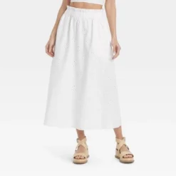 Women's Eyelet Maxi Skirt - Universal Thread™ White 20 Women's Eyelet Maxi Skirt - Universal Thread™ White -Deals The Aurielle Store GUEST 71ee8122 eb05 4fe1 9d89 84b206a8f626 4