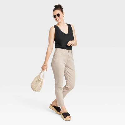 Women's High-Rise 90's Slim Straight Jeans - Universal Thread™ Pink 7 Women's High-Rise 90's Slim Straight Jeans - Universal Thread™ Pink - Image 5