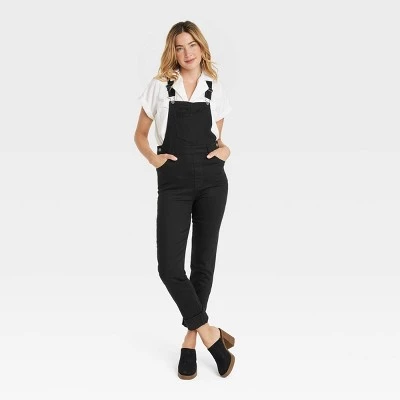 Women's 90's Slim Denim Overalls - Universal Thread™ Black 13 Women's 90's Slim Denim Overalls - Universal Thread™ Black - Image 11