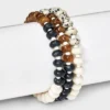 Mixed Semi-Precious Black Howlite Stretch Bracelet Set 3pc - Universal Thread™ Black/Brown/Cream 2 Mixed Semi-Precious Black Howlite Stretch Bracelet Set 3pc - Universal Thread™ Black/Brown/Cream -Deals The Aurielle Store GUEST 87da2ce5 6657 42a7 ab1f e7826b8cbe12