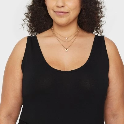 Ball and Snake Chain with Butterfly Charm Multi-Strand Necklace Set 3pc - Universal Thread™ Gold 3 Ball and Snake Chain with Butterfly Charm Multi-Strand Necklace Set 3pc - Universal Thread™ Gold