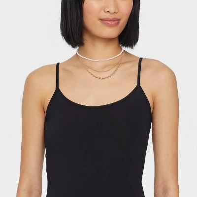 Pink Seedbead and Station Necklace Set 3pc - Universal Thread™ Gold 3 Pink Seedbead and Station Necklace Set 3pc - Universal Thread™ Gold