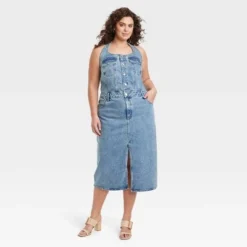 Women's Denim Midi Dress - Universal Thread™ Medium Wash 40 Women's Denim Midi Dress - Universal Thread™ Medium Wash -Deals The Aurielle Store GUEST 98fd4d35 5850 4809 9a12 2356d5b54dab 6