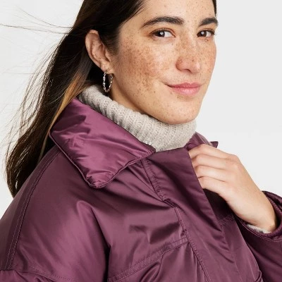Women's Bomber Jacket - Universal Thread™ Burgundy 5 Women's Bomber Jacket - Universal Thread™ Burgundy - Image 3