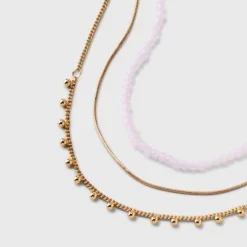 Pink Seedbead and Station Necklace Set 3pc - Universal Thread™ Gold 7 Pink Seedbead and Station Necklace Set 3pc - Universal Thread™ Gold -Deals The Aurielle Store GUEST aa75d548 f8bf 4728 802a 01984fe07162