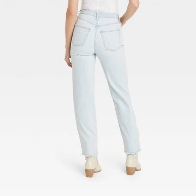 Women's High-Rise 90's Distressed Straight Jeans - Universal Thread™ Medium Wash 3 Women's High-Rise 90's Distressed Straight Jeans - Universal Thread™ Medium Wash