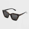 Women's Shiny Plastic/Metal Cateye Sunglasses - Universal Thread™ Brown/Tortoise Print -Deals The Aurielle Store GUEST ae998661 d516 4e14 bf2c 36bf0929ce52