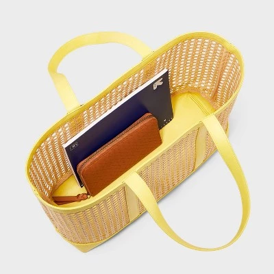 Caning Natural Tote Handbag - Universal Thread™ Brown 5 Caning Natural Tote Handbag - Universal Thread™ Brown - Image 3