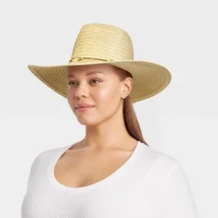 Straw Panama Hat - Universal Thread™ Brown