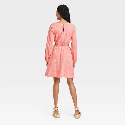 Women's Balloon Long Sleeve Mini A-Line Dress - Universal Thread™ Black Floral 3 Women's Balloon Long Sleeve Mini A-Line Dress - Universal Thread™ Black Floral