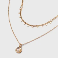 Semi Precious Opalite with Dainty Chain Necklace - Universal Thread™ Gold -Deals The Aurielle Store GUEST bce86221 1819 4446 9621 61f6c1ba8cbb