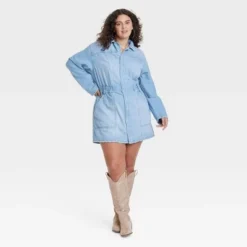 Women's Long Sleeve Denim Shirtdress - Universal Thread™ Light Wash -Deals The Aurielle Store GUEST bcf301c2 c966 4ab2 8e53 205450dff7c5 3