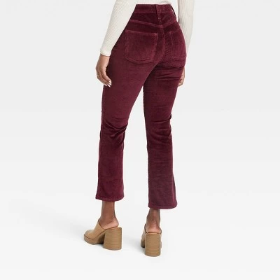 Women's High-Rise Corduroy Bootcut Jeans - Universal Thread™ Burgundy 3 Women's High-Rise Corduroy Bootcut Jeans - Universal Thread™ Burgundy