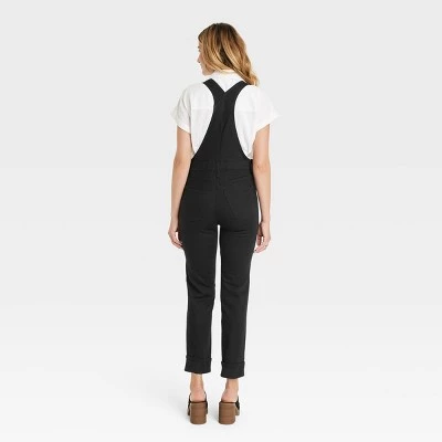 Women's 90's Slim Denim Overalls - Universal Thread™ Black 3 Women's 90's Slim Denim Overalls - Universal Thread™ Black