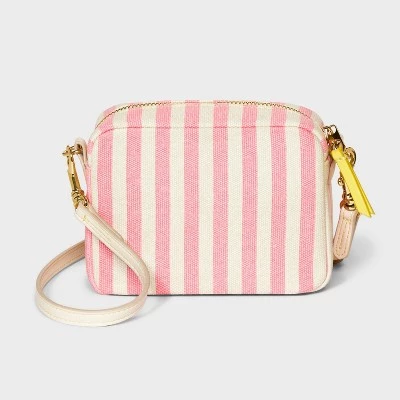 Mini Camera Crossbody Bag - Universal Thread™ Pink Striped 9 Mini Camera Crossbody Bag - Universal Thread™ Pink Striped - Image 7