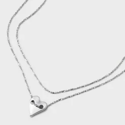 Heart Medallion 15.5 Inch Multi-Strand Necklace - Universal Thread™ Silver 7 Heart Medallion 15.5 Inch Multi-Strand Necklace - Universal Thread™ Silver -Deals The Aurielle Store GUEST cbb2f8f3 99a8 4854 ab6d 234124f00041