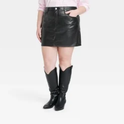 Women's High-Rise Faux Leather Mini Skirt - Universal Thread™ Black -Deals The Aurielle Store GUEST d9dccce8 b37d 47cf 9f41 09f637e6014e 1
