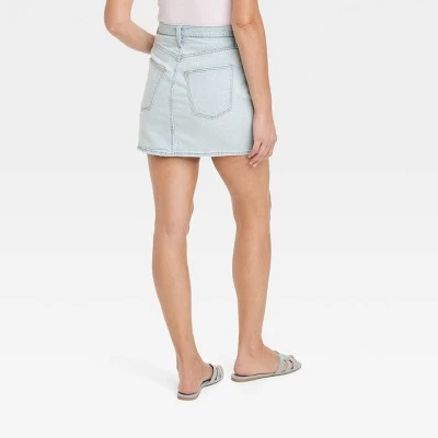 Women's Denim Mini Skirt - Universal Thread™ Light Wash 3 Women's Denim Mini Skirt - Universal Thread™ Light Wash