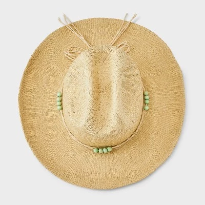 Two-Tone Straw Western Hat - Universal Thread™ Natural 4 Two-Tone Straw Western Hat - Universal Thread™ Natural - Image 2