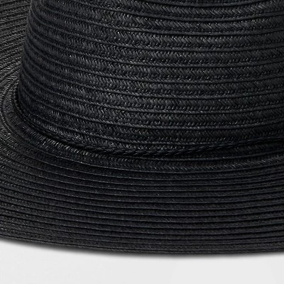 Straw Wide Brim Fedora Hat - Universal Thread™ Natural 5 Straw Wide Brim Fedora Hat - Universal Thread™ Natural - Image 3