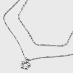Dainty Multi-Strand with Flower Pendant Necklace - Universal Thread™ Silver 7 Dainty Multi-Strand with Flower Pendant Necklace - Universal Thread™ Silver -Deals The Aurielle Store GUEST ed5468e2 46a6 4c50 9097 fef115870b1a