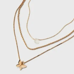 Ball and Snake Chain with Butterfly Charm Multi-Strand Necklace Set 3pc - Universal Thread™ Gold 9 Ball and Snake Chain with Butterfly Charm Multi-Strand Necklace Set 3pc - Universal Thread™ Gold -Deals The Aurielle Store GUEST ee7a3568 d065 4b6f a0ee df824b42e9ed